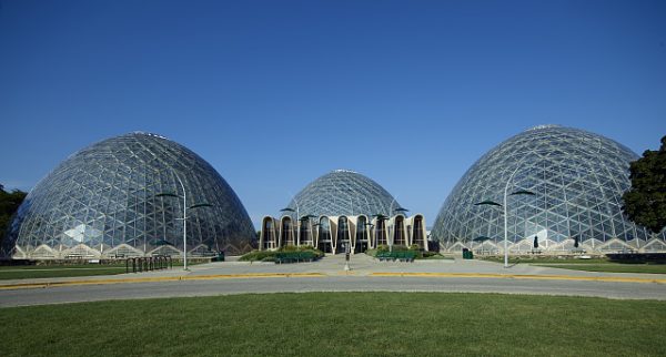 Photograph featuring the Mitchell Park Horticultural Conservatory, commonly known as The Domes. 