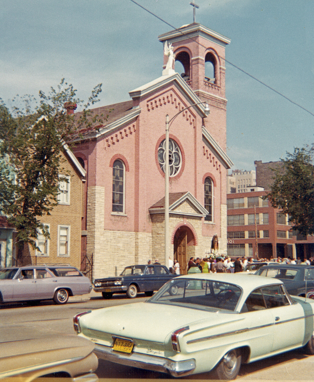 Prior to its razing in 1967, the Blessed Virgin of Pompeii was an institution central to Milwaukee's Italian community and a popular landmark because of its colorful exterior. 