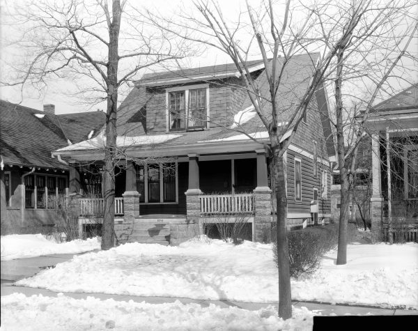 A 1930 photograph of a house on 68th Avenue on a snowy March day.
