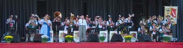 Musicians dressed in traditional German garb perform at German Fest in 2007.