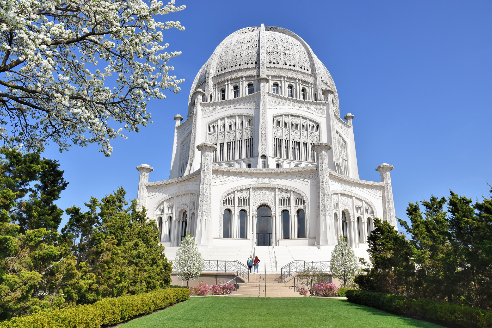 The Baha'i House of Worship located in a suburb outside Chicago is the only Baha'i temple in the United States. Wisconsinites donated to the temple's construction, which took over forty years to complete. 