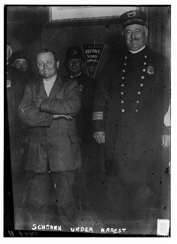 In October 1912, John Schrank attempted to assassinate President Teddy Roosevelt during his visit to Milwaukee. Schrank was quickly arrested and institutionalized at a facility in Waupun, Wisconsin. 
