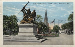 This Civil War monument, entitled "The Victorious Charge," is located on the west end of Milwaukee's Court of Honor on Wisconsin Avenue. It was dedicated in 1898.