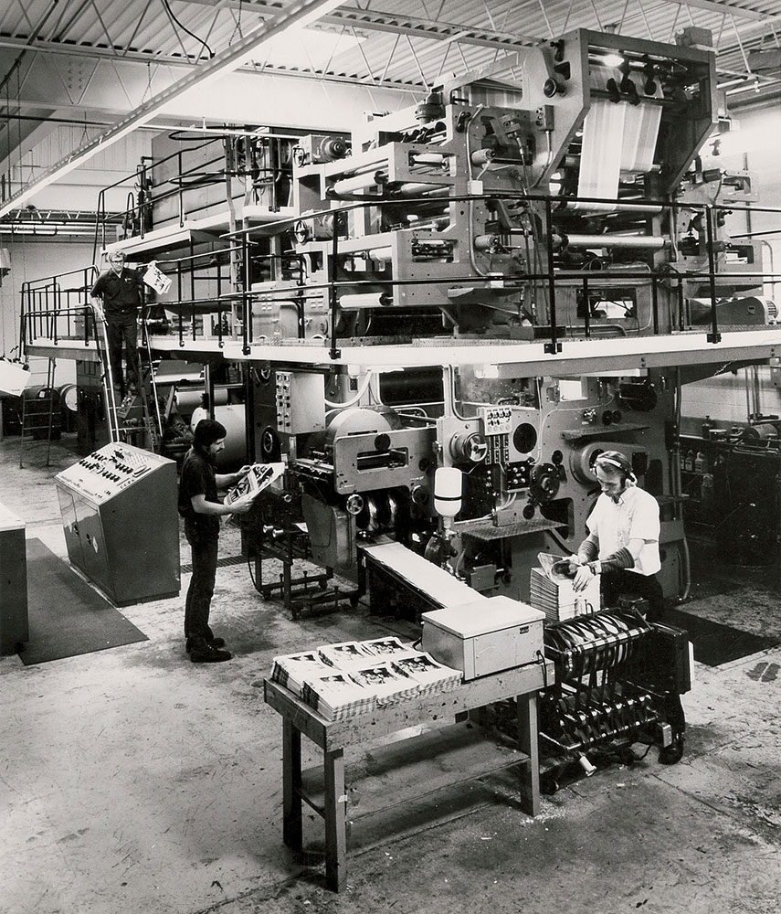 Now a printing industry leader, Quad/Graphics began as a small enterprise in a vacant factory in Pewaukee in 1971. 
